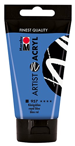 Marabu 12200002957 - Artist Acryl königsblau 75 ml, feine Acrylfarbe in Künstlerqualität, auf Wasserbasis, pastose Konsistenz, hoch pigmentiert, sehr gute Brillanz und Deckkraft Marabu 12200002957 - Artist Acryl königsblau 75 ml, feine Acrylfarbe in Künstlerqualität, auf Wasserbasis, pastose Konsistenz, hoch pigmentiert, sehr gute Brillanz und Deckkraft von Marabu