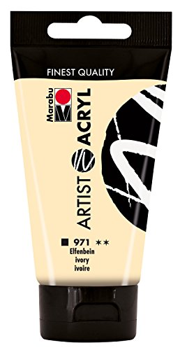 Marabu 12200002971 - Artist Acryl elfenbein 75 ml, feine Acrylfarbe in Künstlerqualität, auf Wasserbasis, pastose Konsistenz, hoch pigmentiert, sehr gute Brillanz und Deckkraft Marabu 12200002971 - Artist Acryl elfenbein 75 ml, feine Acrylfarbe in Künstlerqualität, auf Wasserbasis, pastose Konsistenz, hoch pigmentiert, sehr gute Brillanz und Deckkraft von Marabu