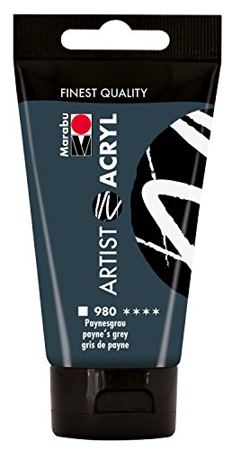 Marabu 12200002980 - Artist Acryl paynesgrau 75 ml, feine Acrylfarbe in Künstlerqualität, auf Wasserbasis, pastose Konsistenz, hoch pigmentiert, sehr gute Brillanz und Deckkraft Marabu 12200002980 - Artist Acryl paynesgrau 75 ml, feine Acrylfarbe in Künstlerqualität, auf Wasserbasis, pastose Konsistenz, hoch pigmentiert, sehr gute Brillanz und Deckkraft von Marabu