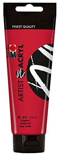 Marabu 12200044911 - Artist Acryl, Karminrot 120 ml, feine Acrylfarbe in Künstlerqualität, auf Wasserbasis, pastose Konsistenz, hoch pigmentiert, sehr gute Brillanz und Deckkraft Marabu 12200044911 - Artist Acryl, Karminrot 120 ml, feine Acrylfarbe in Künstlerqualität, auf Wasserbasis, pastose Konsistenz, hoch pigmentiert, sehr gute Brillanz und Deckkraft von Marabu