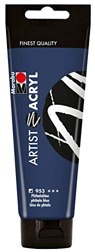 Marabu 12200044953 - Artist Acryl, Phthaloblau 120 ml, feine Acrylfarbe in Künstlerqualität, auf Wasserbasis, pastose Konsistenz, hoch pigmentiert, sehr gute Brillanz und Deckkraft Marabu 12200044953 - Artist Acryl, Phthaloblau 120 ml, feine Acrylfarbe in Künstlerqualität, auf Wasserbasis, pastose Konsistenz, hoch pigmentiert, sehr gute Brillanz und Deckkraft von Marabu