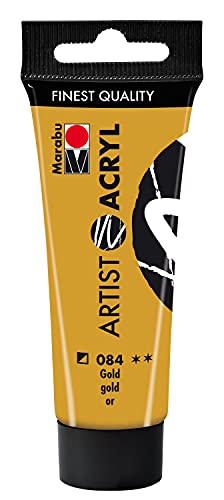 Marabu 12200055084 - Artist Acryl Gold 084, 22 ml, feine Acrylfarbe in Künstlerqualität, auf Wasserbasis, pastose Konsistenz, hoch pigmentiert, sehr gute Brillanz und Deckkraft Marabu 12200055084 - Artist Acryl Gold 084, 22 ml, feine Acrylfarbe in Künstlerqualität, auf Wasserbasis, pastose Konsistenz, hoch pigmentiert, sehr gute Brillanz und Deckkraft von Marabu