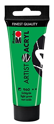 Marabu 12200055960 - Artist Acryl Lichtgrün 960, 22 ml, feine Acrylfarbe in Künstlerqualität, auf Wasserbasis, pastose Konsistenz, hoch pigmentiert, sehr gute Brillanz und Deckkraft Marabu 12200055960 - Artist Acryl Lichtgrün 960, 22 ml, feine Acrylfarbe in Künstlerqualität, auf Wasserbasis, pastose Konsistenz, hoch pigmentiert, sehr gute Brillanz und Deckkraft von Marabu
