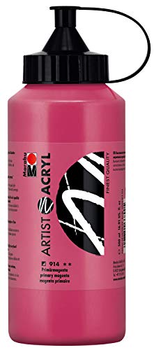 Marabu 12200075914 - Artist Acryl, Primärmagenta 500 ml, feine Acrylfarbe in Künstlerqualität, auf Wasserbasis, pastose Konsistenz, hoch pigmentiert, sehr gute Brillanz und Deckkraft Marabu 12200075914 - Artist Acryl, Primärmagenta 500 ml, feine Acrylfarbe in Künstlerqualität, auf Wasserbasis, pastose Konsistenz, hoch pigmentiert, sehr gute Brillanz und Deckkraft von Marabu