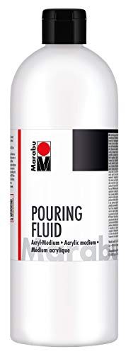 Marabu 12320016885 - Pouring Fluid Acrylmedium 750 ml, Dünnflüssiges Medium für Gießanwendungen und Fließtechniken, verbessert die Verlaufseigenschaften von Acrylfarben, nicht vergilbend von Marabu