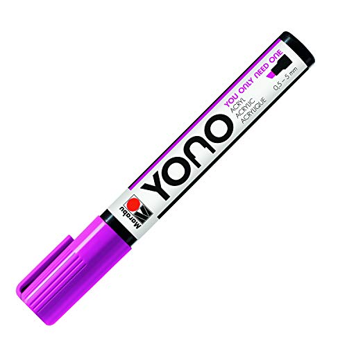 Marabu 12400102014 - YONO Marker, Magenta 014, vielseitiger Acrylstift mit japanischer Keilspitze 0,5 - 5 mm, wasserbasiert, lichtecht und wasserfest, für nahezu alle Untergründe Marabu 12400102014 - YONO Marker, Magenta 014, vielseitiger Acrylstift mit japanischer Keilspitze 0,5 - 5 mm, wasserbasiert, lichtecht und wasserfest, für nahezu alle Untergründe von Marabu