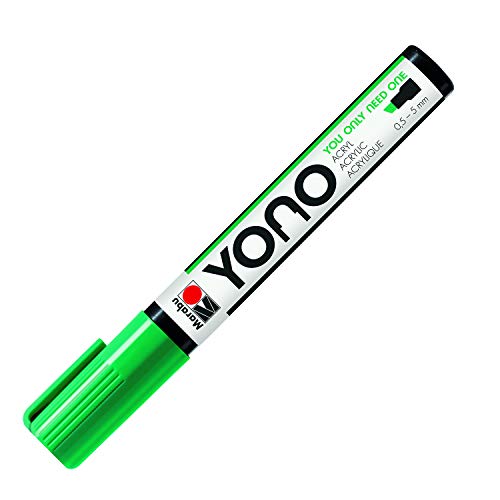 Marabu 12400102067 - YONO Marker, Saftgrün 067, vielseitiger Acrylstift mit japanischer Keilspitze 0,5 - 5 mm, wasserbasiert, lichtecht und wasserfest, für nahezu alle Untergründe Marabu 12400102067 - YONO Marker, Saftgrün 067, vielseitiger Acrylstift mit japanischer Keilspitze 0,5 - 5 mm, wasserbasiert, lichtecht und wasserfest, für nahezu alle Untergründe von Marabu