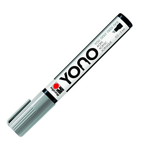 Marabu 12400102078 - YONO Marker, Grau 078, vielseitiger Acrylstift mit japanischer Keilspitze 0,5 - 5 mm, wasserbasiert, lichtecht und wasserfest, für nahezu alle Untergründe Marabu 12400102078 - YONO Marker, Grau 078, vielseitiger Acrylstift mit japanischer Keilspitze 0,5 - 5 mm, wasserbasiert, lichtecht und wasserfest, für nahezu alle Untergründe von Marabu