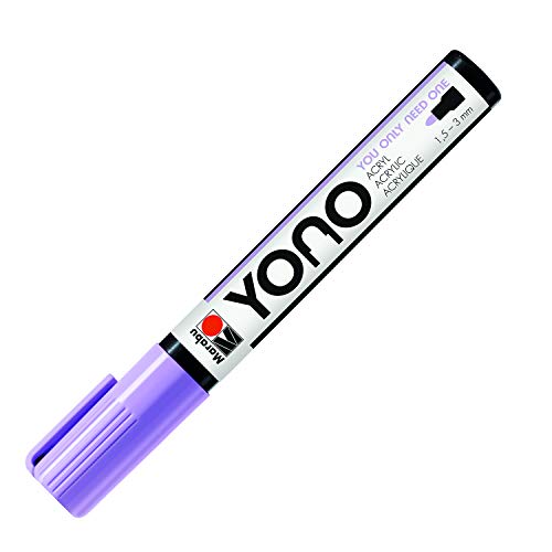 Marabu 12400103226 - YONO Marker, Pastelllila 226, vielseitiger Acrylstift mit japanischer Rundspitze 1,5 - 3 mm, wasserbasiert, lichtecht und wasserfest, für nahezu alle Untergründe Marabu 12400103226 - YONO Marker, Pastelllila 226, vielseitiger Acrylstift mit japanischer Rundspitze 1,5 - 3 mm, wasserbasiert, lichtecht und wasserfest, für nahezu alle Untergründe von Marabu