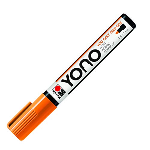Marabu 12400103324 - YONO Marker, Neon-Orange 324, vielseitiger Acrylstift mit japanischer Rundspitze 1,5 - 3 mm, wasserbasiert, lichtecht und wasserfest, für nahezu alle Untergründe Marabu 12400103324 - YONO Marker, Neon-Orange 324, vielseitiger Acrylstift mit japanischer Rundspitze 1,5 - 3 mm, wasserbasiert, lichtecht und wasserfest, für nahezu alle Untergründe von Marabu