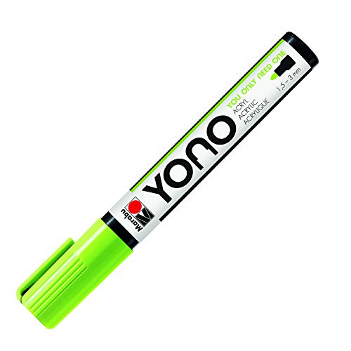Marabu 12400103365 - YONO Marker, Neon-Grün 365, vielseitiger Acrylstift mit japanischer Rundspitze 1,5 - 3 mm, wasserbasiert, lichtecht und wasserfest, für nahezu alle Untergründe Marabu 12400103365 - YONO Marker, Neon-Grün 365, vielseitiger Acrylstift mit japanischer Rundspitze 1,5 - 3 mm, wasserbasiert, lichtecht und wasserfest, für nahezu alle Untergründe von Marabu