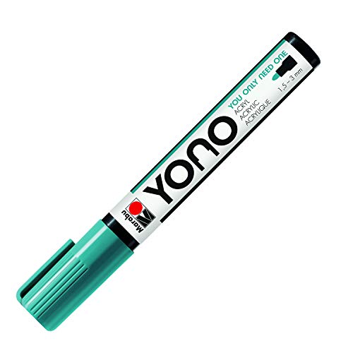 Marabu 12400103998 - YONO Marker, Türkisblau 998, vielseitiger Acrylstift mit japanischer Rundspitze 1,5 - 3 mm, wasserbasiert, lichtecht und wasserfest, für nahezu alle Untergründe Marabu 12400103998 - YONO Marker, Türkisblau 998, vielseitiger Acrylstift mit japanischer Rundspitze 1,5 - 3 mm, wasserbasiert, lichtecht und wasserfest, für nahezu alle Untergründe von Marabu