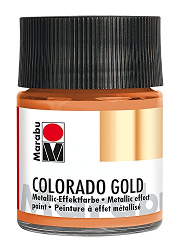 Marabu 12640005787 - Metallic Effektfarbe, Colorado Gold metallic kupfer 50 ml, auf Wasserbasis, lichtecht, wetterfest, schnell trocknend, zum Pinseln und Tupfen auf saugenden Untergründen Marabu 12640005787 - Metallic Effektfarbe, Colorado Gold metallic kupfer 50 ml, auf Wasserbasis, lichtecht, wetterfest, schnell trocknend, zum Pinseln und Tupfen auf saugenden Untergründen von Marabu