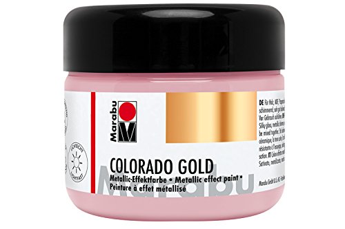 Marabu 12640025734 - Metallic Effektfarbe, Colorado Gold rosé gold 225 ml, auf Wasserbasis, lichtecht, wetterfest, schnell trocknend, zum Pinseln und Tupfen auf saugenden Untergründen Marabu 12640025734 - Metallic Effektfarbe, Colorado Gold rosé gold 225 ml, auf Wasserbasis, lichtecht, wetterfest, schnell trocknend, zum Pinseln und Tupfen auf saugenden Untergründen von Marabu
