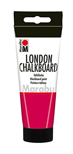 Marabu 12680050123 - Tafelfarbe, London Chalkboard peperoni 100 ml, Wasserbasis, speichelecht, sehr gut deckend, schnell trocknend, nach Trocknen m. Kreide beschreibbar und mit Wasser abwischbar von Marabu