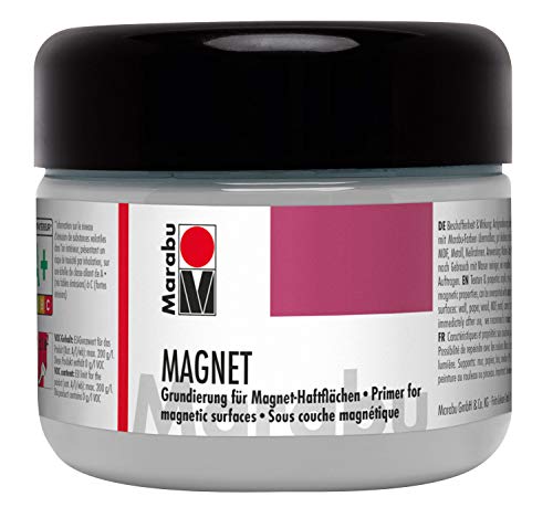 Marabu 12740025815 - Magnetfarbe, Acrylgrundierung für magnetische Flächen, 225 ml grau, nach Trocknung übermalbar, speichelecht, wasserfest und lichtecht, für ca. 0,75 m² Marabu 12740025815 - Magnetfarbe, Acrylgrundierung für magnetische Flächen, 225 ml grau, nach Trocknung übermalbar, speichelecht, wasserfest und lichtecht, für ca. 0,75 m² von Marabu