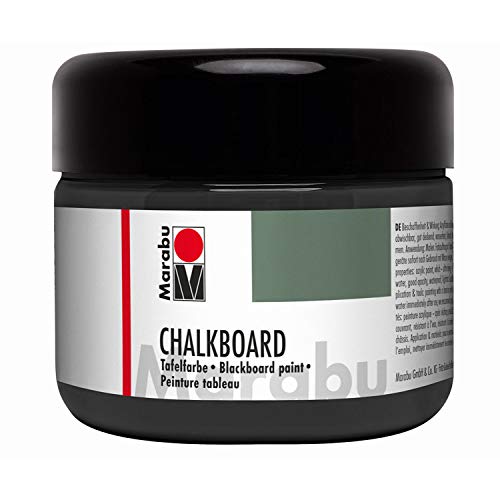 Marabu 12750025875 - Chalkboard Tafelfarbe, Tafel Schwarz, 225 ml Dose, deckende Acrylfarbe, mit Tafelkreide beschreibbar und feucht abwischbar, wasserfest und lichtecht Marabu 12750025875 - Chalkboard Tafelfarbe, Tafel Schwarz, 225 ml Dose, deckende Acrylfarbe, mit Tafelkreide beschreibbar und feucht abwischbar, wasserfest und lichtecht von Marabu