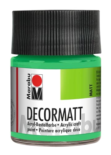 Marabu 14010005062 - Decormatt Acryl Hellgrün 062, 50 ml, samtmatte Acrylfarbe auf Wasserbasis, cremig und farbintensiv, speichelfest, wetterfest, zum freien Malen und Schablonieren Marabu 14010005062 - Decormatt Acryl Hellgrün 062, 50 ml, samtmatte Acrylfarbe auf Wasserbasis, cremig und farbintensiv, speichelfest, wetterfest, zum freien Malen und Schablonieren von Marabu