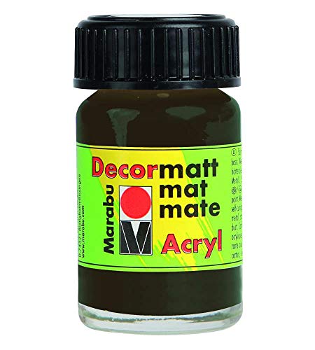 Marabu 14010039045 - Decormatt Acryl Dunkelbraun 045, 15 ml, samtmatte Acrylfarbe auf Wasserbasis, cremig und farbintensiv, speichelfest, wetterfest, zum freien Malen und Schablonieren Marabu 14010039045 - Decormatt Acryl Dunkelbraun 045, 15 ml, samtmatte Acrylfarbe auf Wasserbasis, cremig und farbintensiv, speichelfest, wetterfest, zum freien Malen und Schablonieren von Marabu