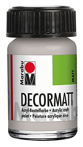 Marabu 14010039782 - Decormatt Acryl Metallic-Silber 782, 15 ml, samtmatte Acrylfarbe auf Wasserbasis, cremig und farbintensiv, speichelfest, wetterfest, zum freien Malen und Schablonieren Marabu 14010039782 - Decormatt Acryl Metallic-Silber 782, 15 ml, samtmatte Acrylfarbe auf Wasserbasis, cremig und farbintensiv, speichelfest, wetterfest, zum freien Malen und Schablonieren von Marabu