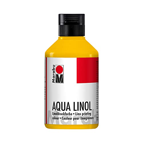 Marabu 15100013021 - Linoldruckfarbe auf Wasserbasis, wischfest, Mittelgelb, 250 ml, für alle Hochdrucktechniken in der Schule, Freizeit und Grafik Marabu 15100013021 - Linoldruckfarbe auf Wasserbasis, wischfest, Mittelgelb, 250 ml, für alle Hochdrucktechniken in der Schule, Freizeit und Grafik von Marabu