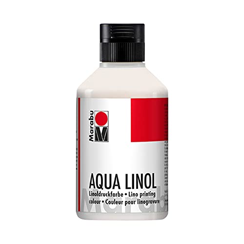 Marabu 15100013070 - Linoldruckfarbe auf Wasserbasis, wischfest, Weiß, 250 ml, für alle Hochdrucktechniken in der Schule, Freizeit und Grafik Marabu 15100013070 - Linoldruckfarbe auf Wasserbasis, wischfest, Weiß, 250 ml, für alle Hochdrucktechniken in der Schule, Freizeit und Grafik von Marabu