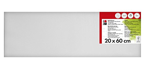 Marabu 1616000000204 - Keilrahmen, ca. 20 x 60 cm, Rahmentiefe ca. 1,8 cm, weiß, mit 380 g/qm Baumwolle bespannt, 3 fach grundiert, leicht saugend, für Acryl-, Öl-, Gouache- und Temperafarben Marabu 1616000000204 - Keilrahmen, ca. 20 x 60 cm, Rahmentiefe ca. 1,8 cm, weiß, mit 380 g/qm Baumwolle bespannt, 3 fach grundiert, leicht saugend, für Acryl-, Öl-, Gouache- und Temperafarben von Marabu