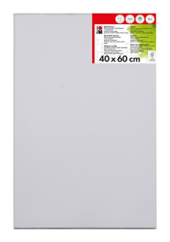 Marabu 1616000000402 - Keilrahmen, ca. 40 x 60 cm, Rahmentiefe ca. 1,8 cm, weiß, mit 380 g/qm Baumwolle bespannt, 3 fach grundiert, leicht saugend, für Acryl-, Öl-, Gouache- und Temperafarben Marabu 1616000000402 - Keilrahmen, ca. 40 x 60 cm, Rahmentiefe ca. 1,8 cm, weiß, mit 380 g/qm Baumwolle bespannt, 3 fach grundiert, leicht saugend, für Acryl-, Öl-, Gouache- und Temperafarben von Marabu