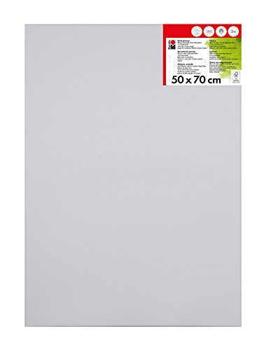Marabu 1616000000501 - Keilrahmen, ca. 50 x 70 cm, Rahmentiefe ca. 1,8 cm, weiß, mit 380 g/qm Baumwolle bespannt, 3 fach grundiert, leicht saugend, für Acryl-, Öl-, Gouache- und Temperafarben Marabu 1616000000501 - Keilrahmen, ca. 50 x 70 cm, Rahmentiefe ca. 1,8 cm, weiß, mit 380 g/qm Baumwolle bespannt, 3 fach grundiert, leicht saugend, für Acryl-, Öl-, Gouache- und Temperafarben von Marabu