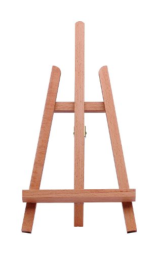 Marabu 1625000000101 - Tisch Staffelei, kleine, dreibeinige Holzstaffelei, zum Aufstellen von Keilrahmen, Fotos und Karten, aus lackiertem Buchenholz, maximale Bildhöhe 36 cm, Gesamthöhe ca. 43 cm von Marabu
