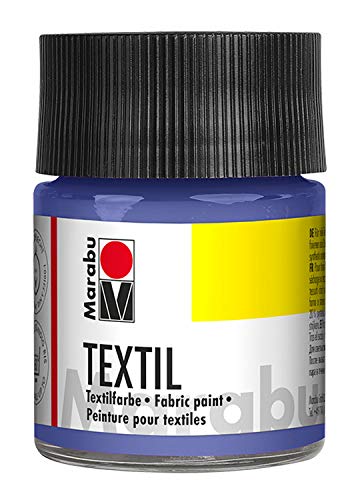 Marabu 17160005035 - Textil Stoffmalfarbe für helle Stoffe, Flieder 50 ml, Druckfarbe auf Wasserbasis, waschbeständig bis 60°C, Fixierung durch Bügeln o. Backofen Marabu 17160005035 - Textil Stoffmalfarbe für helle Stoffe, Flieder 50 ml, Druckfarbe auf Wasserbasis, waschbeständig bis 60°C, Fixierung durch Bügeln o. Backofen von Marabu