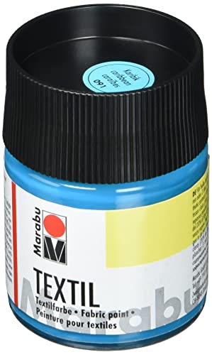 Marabu 17160005091 - Textil Stoffmalfarbe für helle Stoffe, Karibik 50 ml, Druckfarbe auf Wasserbasis, waschbeständig bis 60°C, Fixierung durch Bügeln o. Backofen Marabu 17160005091 - Textil Stoffmalfarbe für helle Stoffe, Karibik 50 ml, Druckfarbe auf Wasserbasis, waschbeständig bis 60°C, Fixierung durch Bügeln o. Backofen von Marabu