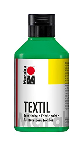 Marabu 17160013062 - Textil Stoffmalfarbe für helle Stoffe, Hellgrün 250 ml, Druckfarbe auf Wasserbasis, waschbeständig bis 60°C, Fixierung durch Bügeln o. Backofen Marabu 17160013062 - Textil Stoffmalfarbe für helle Stoffe, Hellgrün 250 ml, Druckfarbe auf Wasserbasis, waschbeständig bis 60°C, Fixierung durch Bügeln o. Backofen von Marabu