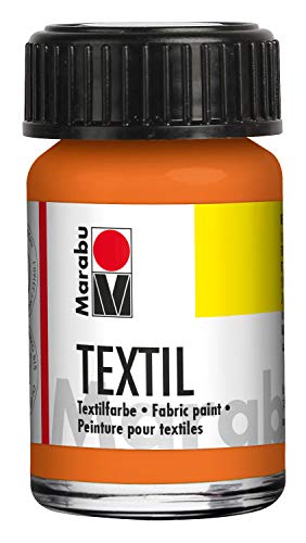 Marabu 17160039013 - Textil Stoffmalfarbe orange 15 ml, Stoffdruckfarbe auf Wasserbasis, für helle Stoffe, waschbeständig bis 60°C, weicher Griff, einfache Fixierung durch Bügeln o. Backofen Marabu 17160039013 - Textil Stoffmalfarbe orange 15 ml, Stoffdruckfarbe auf Wasserbasis, für helle Stoffe, waschbeständig bis 60°C, weicher Griff, einfache Fixierung durch Bügeln o. Backofen von Marabu