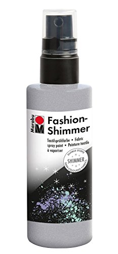 Marabu 17180050581 - Fashion Shimmer silber 100 ml, Textilsprühfarbe auf Wasserbasis, für dunkle Textilien und Stoffe, einfache Fixierung, waschbeständig bis 40°C, geeignet zum Schablonieren Marabu 17180050581 - Fashion Shimmer silber 100 ml, Textilsprühfarbe auf Wasserbasis, für dunkle Textilien und Stoffe, einfache Fixierung, waschbeständig bis 40°C, geeignet zum Schablonieren von Marabu