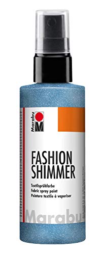 Marabu 17180050595 - Fashion Shimmer himmelblau 100 ml, Textilsprühfarbe auf Wasserbasis, für dunkle Textilien und Stoffe, einfache Fixierung, waschbeständig bis 40°C, geeignet zum Schablonieren Marabu 17180050595 - Fashion Shimmer himmelblau 100 ml, Textilsprühfarbe auf Wasserbasis, für dunkle Textilien und Stoffe, einfache Fixierung, waschbeständig bis 40°C, geeignet zum Schablonieren von Marabu