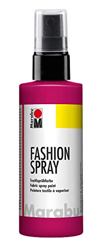 Marabu 17190050005 - Fashion Spray himbeere 100 ml, Textilsprühfarbe, m. Pumpzerstäuber, für helle Textilien, weicher Griff, einfache Fixierung, waschbeständig bis 40°C, tolle Effekte auf Stoff von Marabu