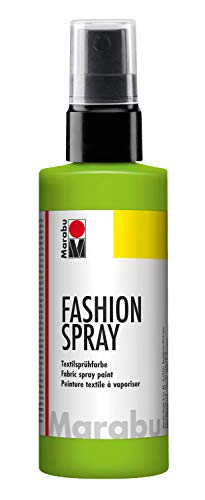 Marabu 17190050061 - Fashion Spray reseda 100 ml, Textilsprühfarbe, m. Pumpzerstäuber, für helle Textilien, weicher Griff, einfache Fixierung, waschbeständig bis 40°C, tolle Effekte auf Stoff von Marabu