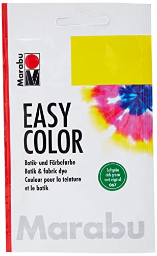 Marabu 17350022067 - Easy Color saftgrün, 25 g Batik- und Handfärbefarbe für Baumwolle, Leinen, Seide und Mischgewebe, handwaschbar bis 30°C, sehr gute Lichtechtheit, nicht kochecht von Marabu