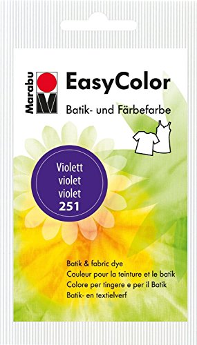 Marabu 17350022251 - Easy Color violett, 25 g Batik- und Handfärbefarbe für Baumwolle, Leinen, Seide und Mischgewebe, handwaschbar bis 30°C, sehr gute Lichtechtheit, nicht kochecht von Marabu