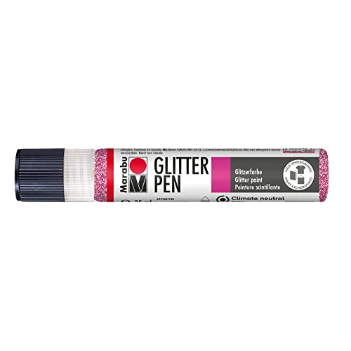 Marabu 18030009533 - Glitter Liner rosa, Glitzer - Effektfarbe auf Wasserbasis für bezaubernde Glitzereffekte auf Stoff, Holz, Metall speichelecht, einfache Fixierung Marabu 18030009533 - Glitter Liner rosa, Glitzer - Effektfarbe auf Wasserbasis für bezaubernde Glitzereffekte auf Stoff, Holz, Metall speichelecht, einfache Fixierung von Marabu