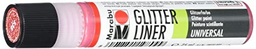 Marabu 18030009538 - Glitter Liner rubin, Glitzer - Effektfarbe auf Wasserbasis für bezaubernde Glitzereffekte auf Stoff, Holz, Metall speichelecht, einfache Fixierung, Rubinrot Marabu 18030009538 - Glitter Liner rubin, Glitzer - Effektfarbe auf Wasserbasis für bezaubernde Glitzereffekte auf Stoff, Holz, Metall speichelecht, einfache Fixierung, Rubinrot von Marabu