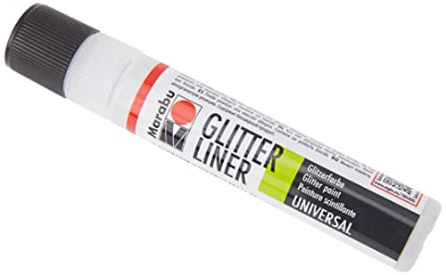 Marabu 18030009570 - Glitter Liner weiß, Glitzer - Effektfarbe auf Wasserbasis für bezaubernde Glitzereffekte auf Stoff, Holz, Metall speichelecht, einfache Fixierung Marabu 18030009570 - Glitter Liner weiß, Glitzer - Effektfarbe auf Wasserbasis für bezaubernde Glitzereffekte auf Stoff, Holz, Metall speichelecht, einfache Fixierung von Marabu