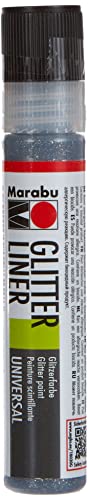 Marabu 18030009579 - Glitter Liner graphit, Glitzer - Effektfarbe auf Wasserbasis für bezaubernde Glitzereffekte auf Stoff, Holz, Metall speichelecht, einfache Fixierung Marabu 18030009579 - Glitter Liner graphit, Glitzer - Effektfarbe auf Wasserbasis für bezaubernde Glitzereffekte auf Stoff, Holz, Metall speichelecht, einfache Fixierung von Marabu