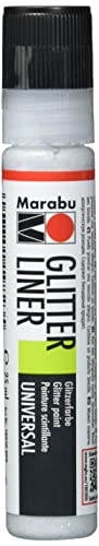 Marabu 18030009582 - Glitter Liner silber, Glitzer - Effektfarbe auf Wasserbasis für bezaubernde Glitzereffekte auf Stoff, Holz, Metall speichelecht, einfache Fixierung Marabu 18030009582 - Glitter Liner silber, Glitzer - Effektfarbe auf Wasserbasis für bezaubernde Glitzereffekte auf Stoff, Holz, Metall speichelecht, einfache Fixierung von Marabu