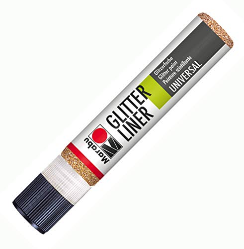 Marabu 18030009586 - Glitter Liner rotgold, Glitzer - Effektfarbe auf Wasserbasis für bezaubernde Glitzereffekte auf Stoff, Holz, Metall speichelecht, einfache Fixierung Marabu 18030009586 - Glitter Liner rotgold, Glitzer - Effektfarbe auf Wasserbasis für bezaubernde Glitzereffekte auf Stoff, Holz, Metall speichelecht, einfache Fixierung von Marabu