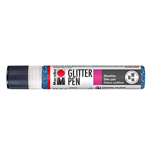 Marabu 18030009594 - Glitter Liner saphir, Glitzer - Effektfarbe auf Wasserbasis für bezaubernde Glitzereffekte auf Stoff, Holz, Metall speichelecht, einfache Fixierung Marabu 18030009594 - Glitter Liner saphir, Glitzer - Effektfarbe auf Wasserbasis für bezaubernde Glitzereffekte auf Stoff, Holz, Metall speichelecht, einfache Fixierung von Marabu