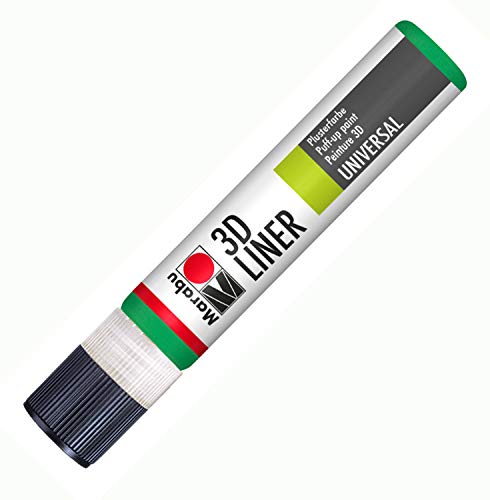 Marabu 18030009662 - 3D Liner hellgrün, 25 ml universelle Effektfarbe auf Wasserbasis, für samtartige Pluster- und Reliefeffekte auf Stoff, Holz, Metall speichelecht, einfache Fixierung Marabu 18030009662 - 3D Liner hellgrün, 25 ml universelle Effektfarbe auf Wasserbasis, für samtartige Pluster- und Reliefeffekte auf Stoff, Holz, Metall speichelecht, einfache Fixierung von Marabu