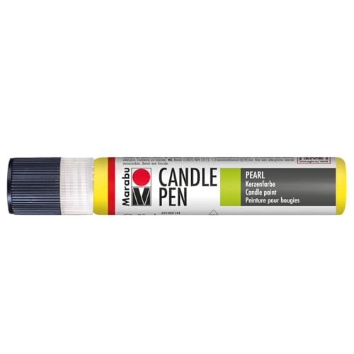 Marabu 18050009019 - Candle Pen Gelb, Kerzenpen, cremig, weiche Wachsmalfarbe, auf Wasserbasis, lichtecht, geruchsneutral, wetterfest, kinderleichte Kerzendeko, 25 ml Marabu 18050009019 - Candle Pen Gelb, Kerzenpen, cremig, weiche Wachsmalfarbe, auf Wasserbasis, lichtecht, geruchsneutral, wetterfest, kinderleichte Kerzendeko, 25 ml von Marabu