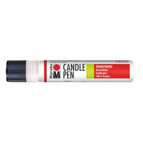 Marabu 18050009880 - Candle Pen Farblos, Wachskleber, wieder ablösbar, zum Aufbringen selbst hergestellter Wachsbilder auf Kerzen, 25 ml, Durchsichtig Marabu 18050009880 - Candle Pen Farblos, Wachskleber, wieder ablösbar, zum Aufbringen selbst hergestellter Wachsbilder auf Kerzen, 25 ml, Durchsichtig von Marabu